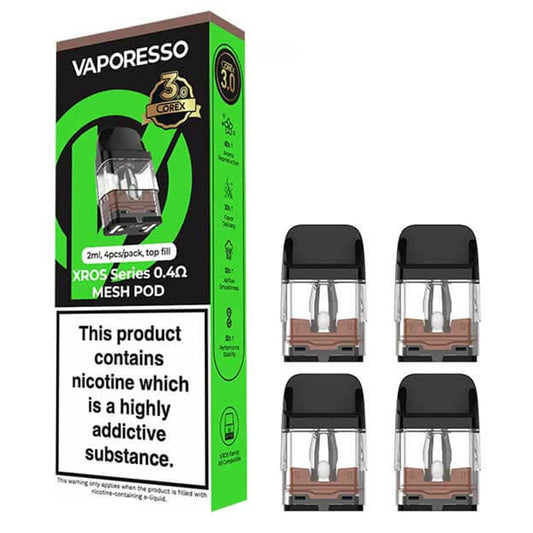 VAPORESSO XROS Replacement 2ml/3ml Pods (4 Pack)